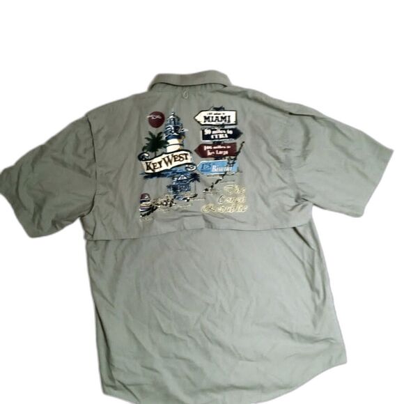 Tiger Hill Green Conch Republic Shirt L Short Sleeve Graphic - Picture 3 of 7